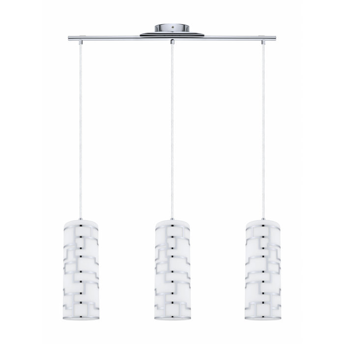 Wade Logan® Holmquist 3 Light Chrome Kitchen Island Pendant & Reviews